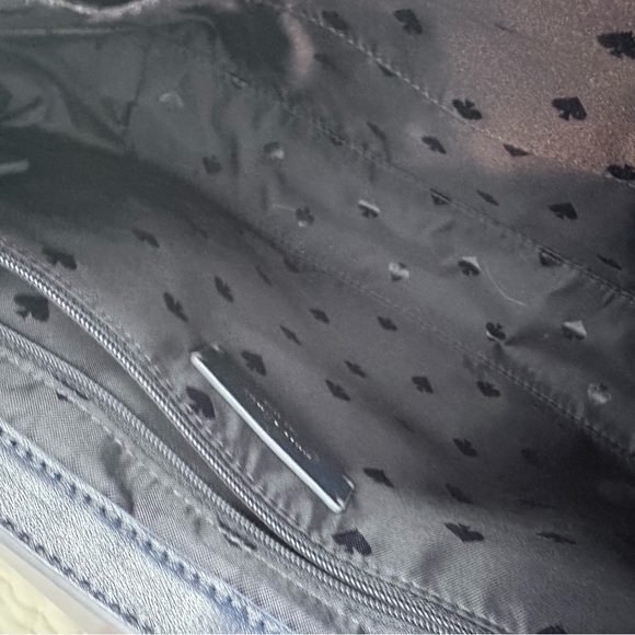 EUC Kate Spade Blue Leather Floral Chain Strap Bag - Picture 6 of 13